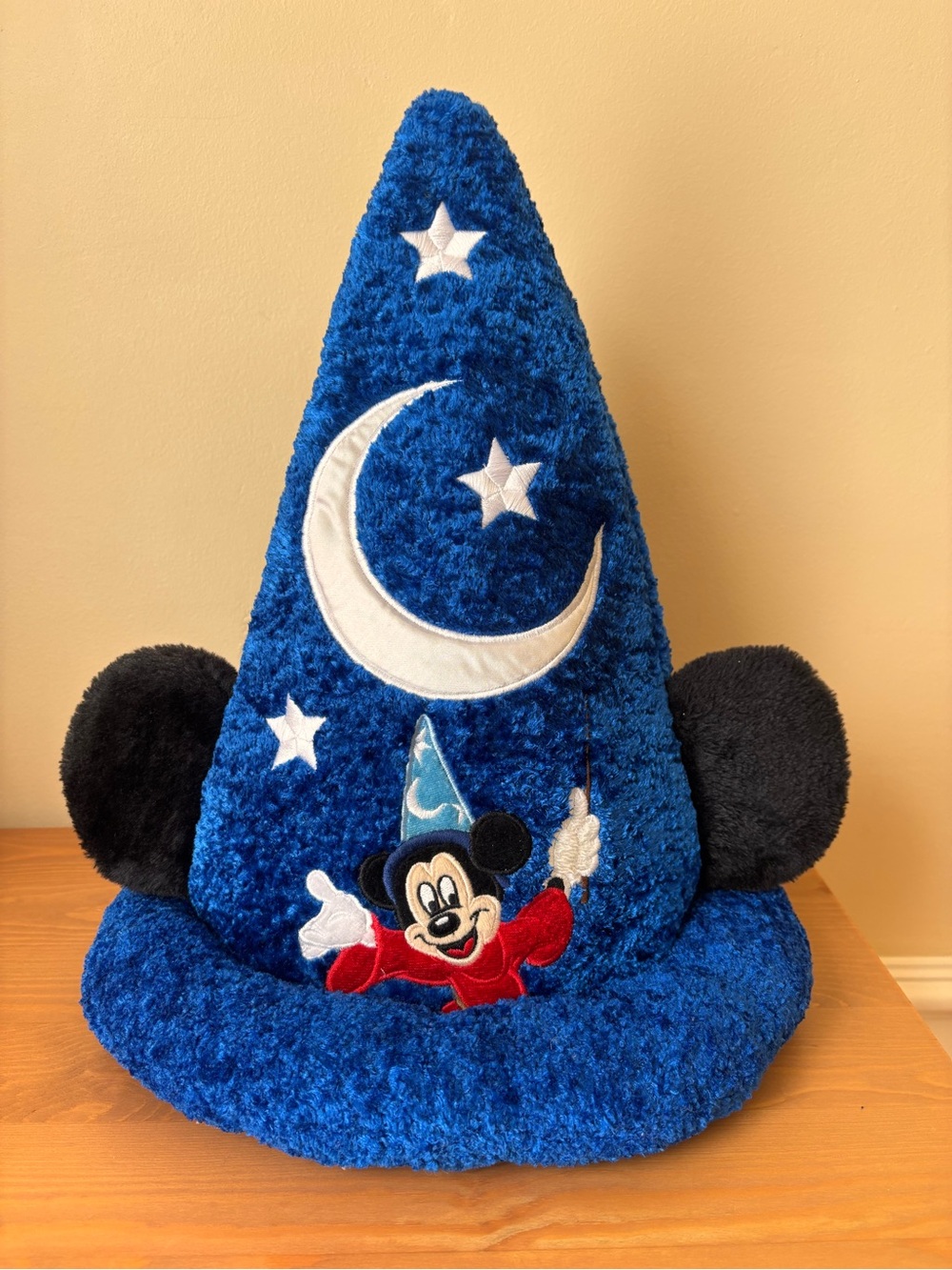 Disney Blue Sorcerer Mickey Plush Hat with Black Ears Disneyland Mickey Mouse